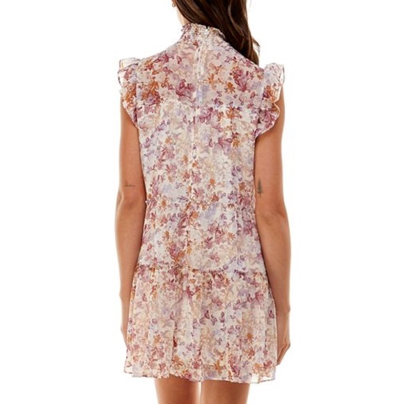 TRIXXI Junior smocked mock neck shift dress - Picture 2 of 7